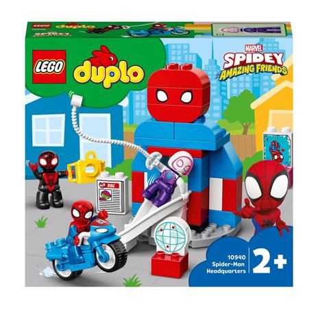 LEGO DUPLO Marvel Super Heroes 10940 Il Quartier Generale di Spider-Man, Set di Giochi con Supereroi per Bambini dai 2 Anni