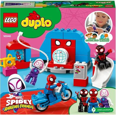 LEGO DUPLO Marvel Super Heroes 10940 Il Quartier Generale di Spider-Man, Set di Giochi con Supereroi per Bambini dai 2 Anni - 9