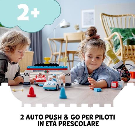 LEGO DUPLO Town 10947 Auto da Corsa, Set Macchine Giocattolo, Costruzioni Creative con Automobili Push and Go - 2