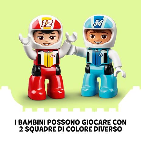 LEGO DUPLO Town 10947 Auto da Corsa, Set Macchine Giocattolo, Costruzioni Creative con Automobili Push and Go - 5