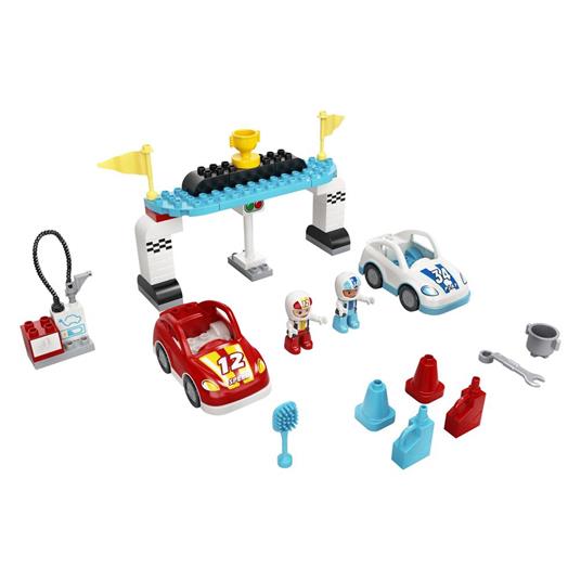 LEGO DUPLO Town 10947 Auto da Corsa, Set Macchine Giocattolo, Costruzioni Creative con Automobili Push and Go - 7