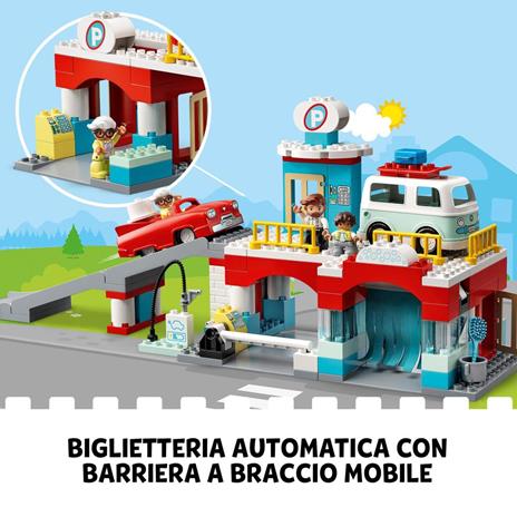 LEGO DUPLO Town 10948 Autorimessa e Autolavaggio, Garage per Macchine Giocattolo con Camper e 2 Auto - 4