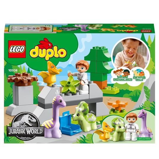 LEGO DUPLO Jurassic World 10938 lAsilo Nido dei Dinosauri, Giocattolo con Mattoncini Grandi - 8