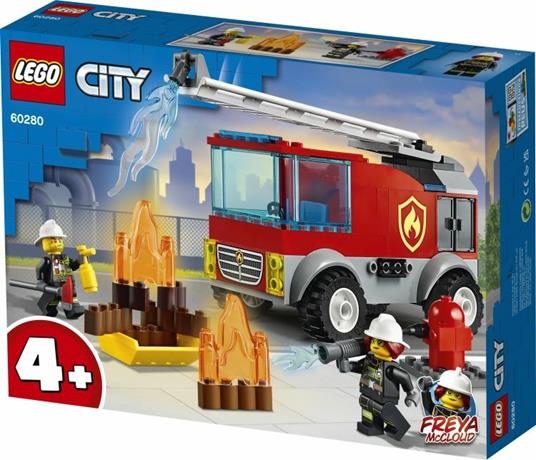 LEGO City 60280 Autopompa con Scala con Minifigure Pompiere, Idea Regalo per Bambini e Bambine dai 4 Anni in su - 12