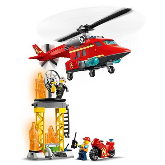 LEGO City 60281 Elicottero Antincendio con Motocicletta e Minifigure Pompiere e Pilota - 3