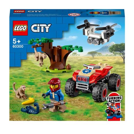 LEGO City 60300 Wildlife ATV di Soccorso Animale, Giochi per Bambini dai 5 Anni con Quad con Braccio Telescopico e Animali
