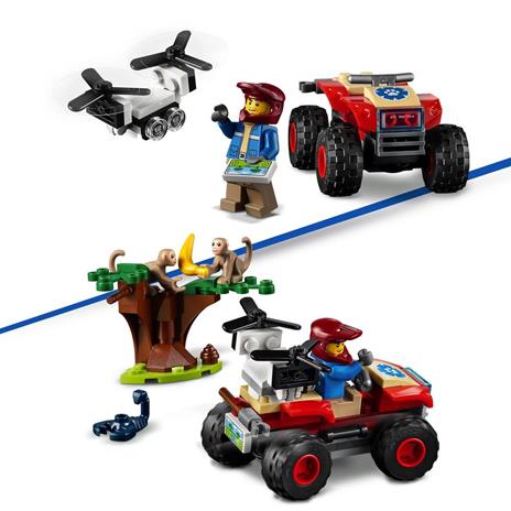 LEGO City 60300 Wildlife ATV di Soccorso Animale, Giochi per Bambini dai 5 Anni con Quad con Braccio Telescopico e Animali - 4