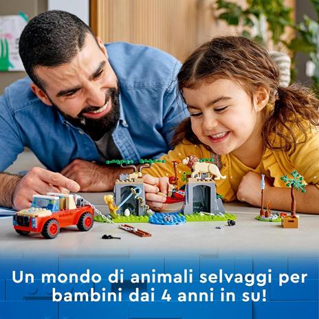 LEGO City Wildlife 60301 Fuoristrada di Soccorso Animale, Set per Bambini dai 4 anni con Macchina Giocattolo e Animali - 2