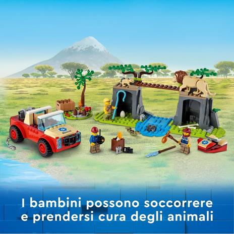 LEGO City Wildlife 60301 Fuoristrada di Soccorso Animale, Set per Bambini dai 4 anni con Macchina Giocattolo e Animali - 4