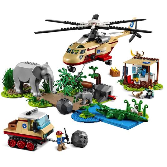 LEGO City 60302 Wildlife Operazione di Soccorso Animale, Set Clinica Veterinaria con Elicottero Giocattolo e 4 Minifigure - 3