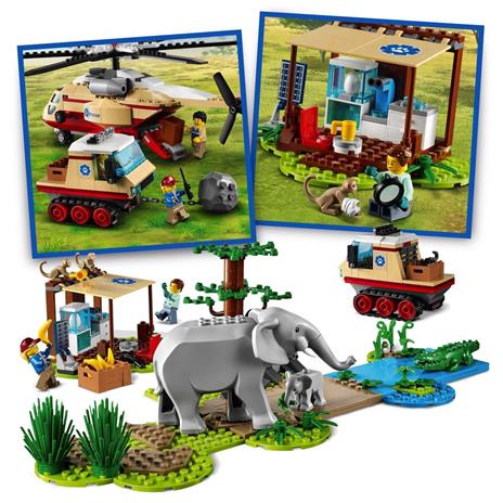 LEGO City 60302 Wildlife Operazione di Soccorso Animale, Set Clinica Veterinaria con Elicottero Giocattolo e 4 Minifigure - 5
