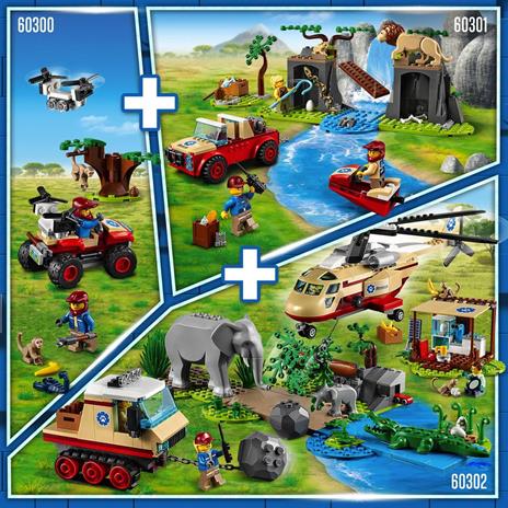 LEGO City 60302 Wildlife Operazione di Soccorso Animale, Set Clinica Veterinaria con Elicottero Giocattolo e 4 Minifigure - 6