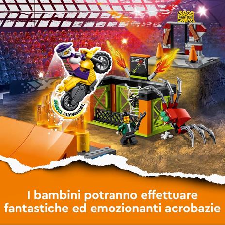 LEGO City 60293 Stuntz Stunt Park, Set da Costruzione con Moto Giocattolo con Meccanismo a Spinta, Rampe e Minifigura Pilota - 3