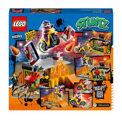 LEGO City 60293 Stuntz Stunt Park, Set da Costruzione con Moto Giocattolo con Meccanismo a Spinta, Rampe e Minifigura Pilota - 8