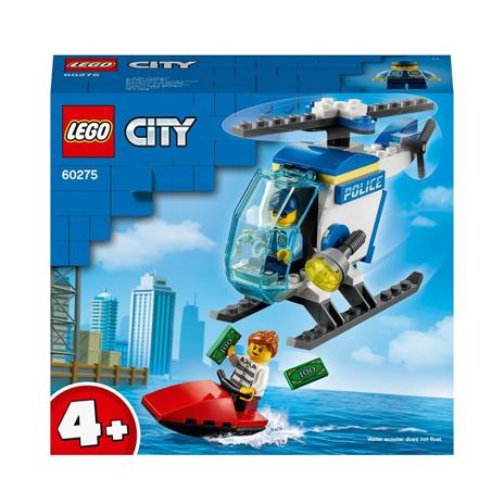 LEGO City 60275 Elicottero della Polizia con Minifigure Agente di Polizia e Ladro, per Bambini e Bambine dai 4 Anni in su
