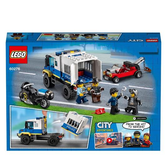 LEGO City 60276 Trasporto dei Prigionieri della Polizia, Camion Giocattolo  con Moto, Auto, Snake Rattler e Clara La Criminale