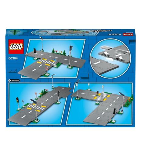 LEGO City 60304 Piattaforme Stradali, Set Basi con Lampioni Fosforescenti, Semafori Giocattolo, Cartelli e Segnaletica - 8