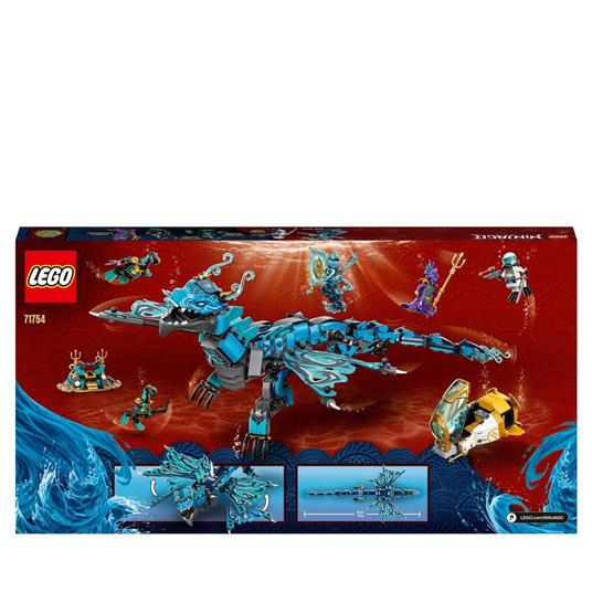LEGO NINJAGO 71754 Dragone dell'Acqua, Drago Giocattolo Ninja, Costruzioni per Bambini dai 9 anni con 5 Minifigure - 9