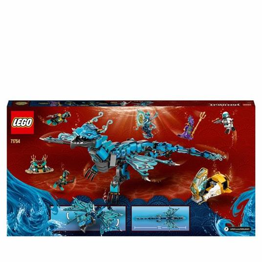 LEGO NINJAGO 71754 Dragone dell'Acqua, Drago Giocattolo Ninja, Costruzioni per Bambini dai 9 anni con 5 Minifigure - 10