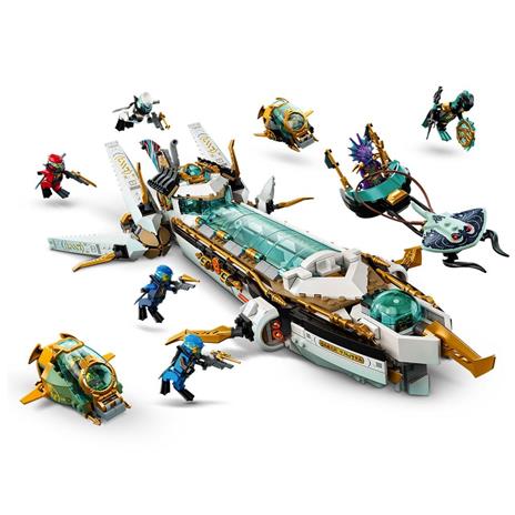 LEGO NINJAGO 71756 Idro-Vascello, Sottomarino Giocattolo per Bambini dai 9 Anni con le Minifigure dei Ninja Kai e Nya - 3