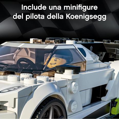 LEGO Speed Champions 76900 Koenigsegg Jesko, Auto Sportiva con Minifigure del Pilota, Macchina Giocattolo per Bambini - 6