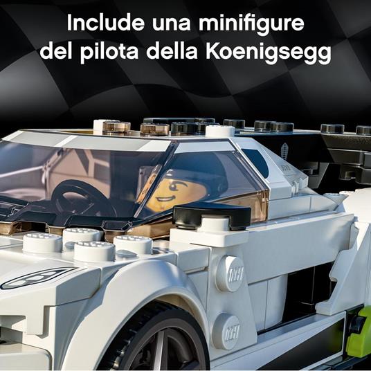 LEGO Speed Champions 76900 Koenigsegg Jesko, Auto Sportiva con Minifigure del Pilota, Macchina Giocattolo per Bambini - 6