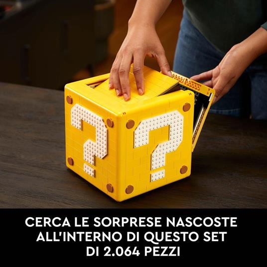 LEGO 71395 Blocco Punto Interrogativo Super Mario 64, Set per Adulti, Livelli in Microscala, Include Peach Princess e Yoshi - 3