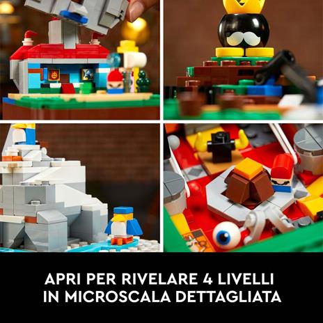 LEGO 71395 Blocco Punto Interrogativo Super Mario 64, Set per Adulti, Livelli in Microscala, Include Peach Princess e Yoshi - 4