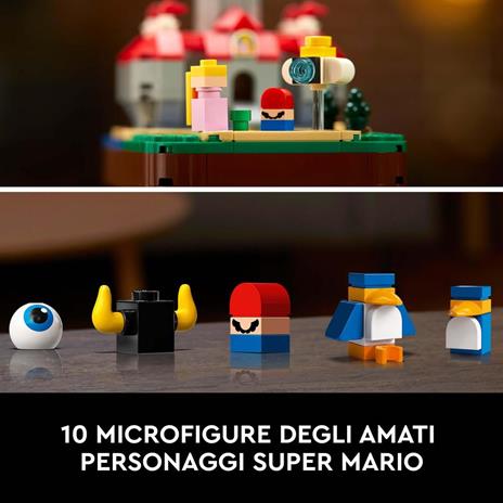 LEGO 71395 Blocco Punto Interrogativo Super Mario 64, Set per Adulti, Livelli in Microscala, Include Peach Princess e Yoshi - 5