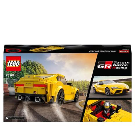 LEGO Speed Champions 76901 Toyota GR Supra, Macchina Giocattolo per Bambini dai 7 Anni, Auto Sportiva da Corsa con Pilota - 8