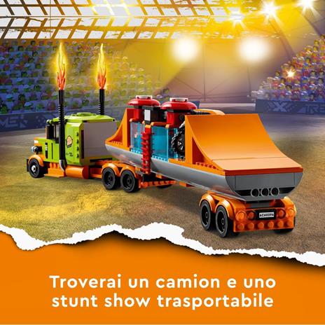 LEGO City 60294  Stunt Show Truck & Motorbike  with Racer  Minifigure - 3