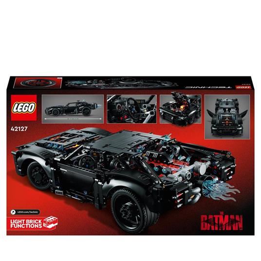 LEGO Technic 42127 BATMOBILE DI BATMAN, Modellino Auto da Costruire con Mattoncini Luminosi, Set del Film del 2022 - 8