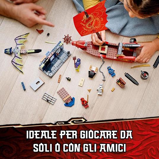 LEGO NINJAGO 71749 Il Volo Finale del Vascello del Destino, Nave Giocattolo per Bambini dai 4 Anni con Drago e 4 Minifigure - 3