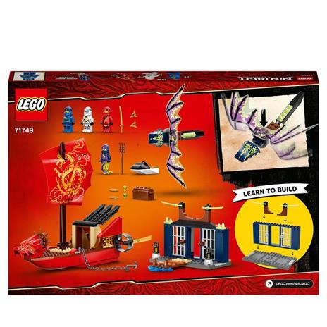 LEGO NINJAGO 71749 Il Volo Finale del Vascello del Destino, Nave Giocattolo per Bambini dai 4 Anni con Drago e 4 Minifigure - 8