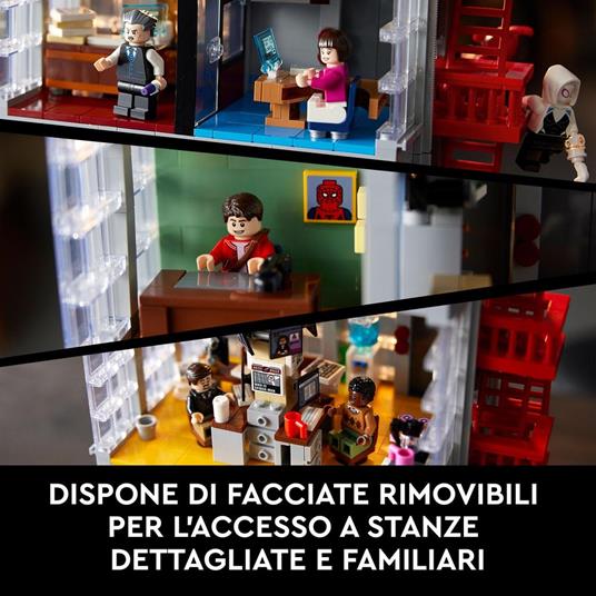 LEGO Marvel 76178 Daily Bugle di Spider-Man, Iconico Set da Collezione per Adulti con 25 Minifigure, Idea Regalo - 4