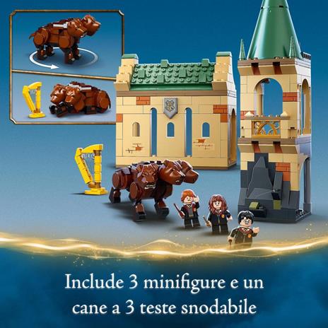 LEGO Harry Potter 76387 Hogwarts: Incontro con Fuffi, Castello Giocattolo con Minifigure d'Oro del 20° Anniversario - 3