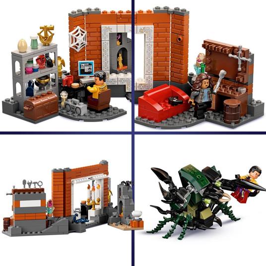 LEGO Marvel 76185 Spider-Man al laboratorio Sanctum, Giocattoli Bambini 7 Anni in su, Minifigure Dr. Strange e Mostro Insetto - 5
