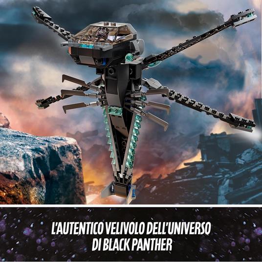 LEGO Super Heroes 76186 Il Dragone Volante di Black Panther, Giocattolo per Bambini dai 8 Anni con Supereroi Marvel Avengers - 4