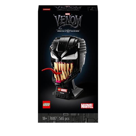LEGO Super Heroes 76187 Venom, Maschera del Nemico di Spider-Man, Fai da Te  da Collezione - LEGO - Super Heroes - TV & Movies - Giocattoli