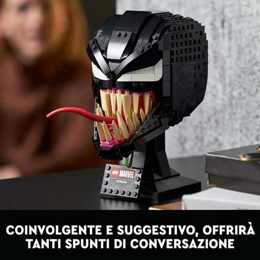 LEGO Super Heroes 76187 Venom, Maschera del Nemico di Spider-Man, Fai da Te da Collezione - 6