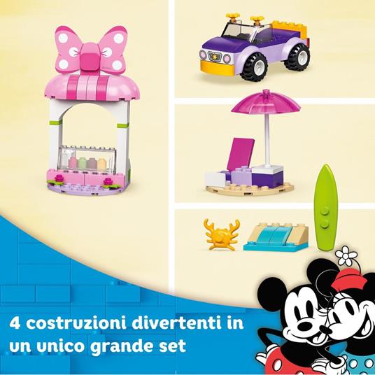 LEGO Disney 10773 Mickey and Friends La Gelateria di Minnie, Macchina Giocattolo con 2 Minifigure, Set per Bambini dai 4 Anni - 5
