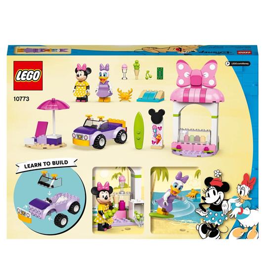 LEGO Disney 10773 Mickey and Friends La Gelateria di Minnie, Macchina  Giocattolo con 2 Minifigure, Set per Bambini dai 4 Anni