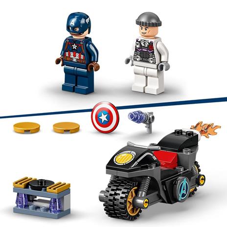 LEGO Super Heroes 76189 Marvel Scontro tra Captain America e Hydra, Giocattolo Supereroi per Bambini dai 4 Anni - 5