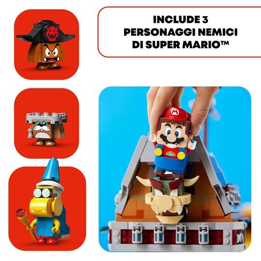 LEGO Super Mario 71391 Il Veliero Volante di Bowser - Pack di Espansione, Set di Costruzioni in Mattoncini per Bambini - 6