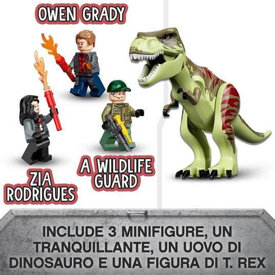 LEGO Jurassic World 76944 La Fuga del rex, Include Minifigure