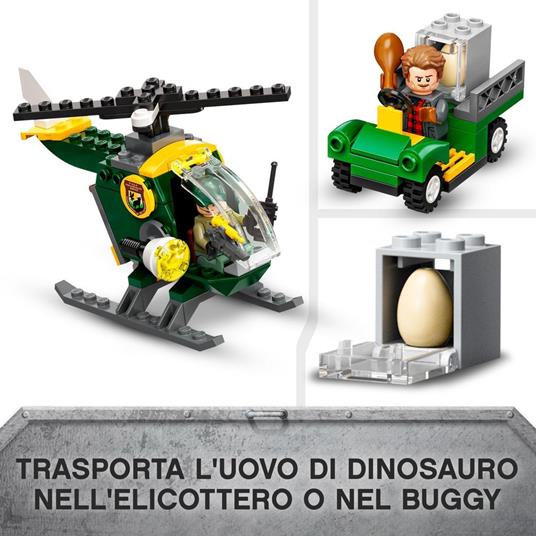 LEGO Jurassic World 76944 La Fuga del T. rex, Include 3 Minifigure e un Dinosauro Giocattolo, Giochi per bambini di 4+ anni - 4