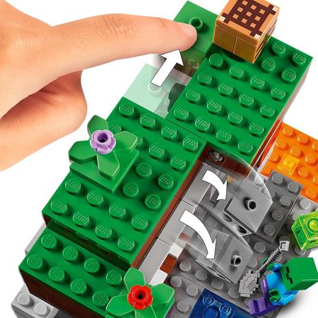 LEGO Minecraft 21166 La Miniera Abbandonata, Set Costruzioni, Grotta di Zombi, Slime Vivente, Steve e Figure di Ragno - 5