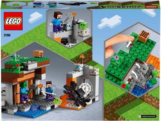 LEGO Minecraft 21166 La Miniera Abbandonata, Set Costruzioni, Grotta di Zombi, Slime Vivente, Steve e Figure di Ragno - 10