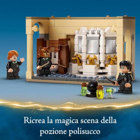 LEGO Harry Potter 76386 Hogwarts: Errore della Pozione Polisucco, Castello Giocattolo con Minifigure d'Oro 20° Anniversario - 3