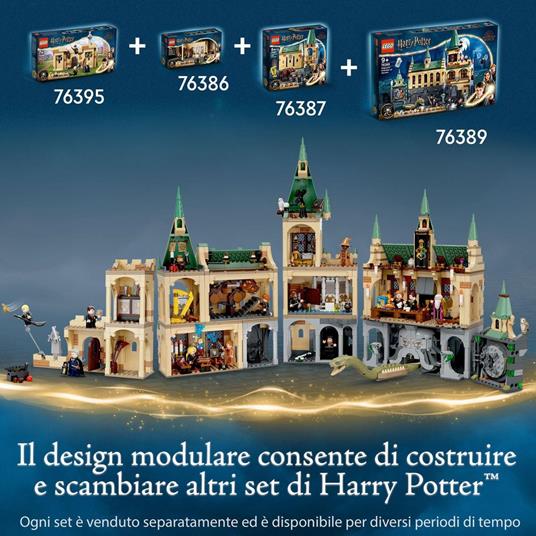 LEGO Harry Potter 76386 Hogwarts: Errore della Pozione Polisucco, Castello  Giocattolo con Minifigure d'Oro 20° Anniversario